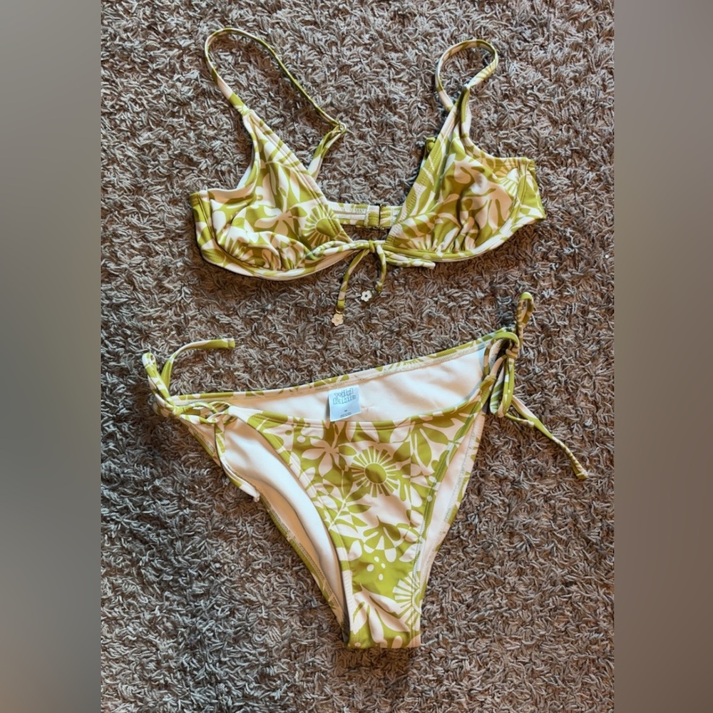 Wild Fable Olive Floral Bikini